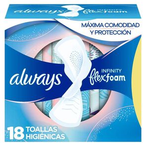 Toalla-Higi&eacute;nica-D&iacute;a-Ultradelgada-Infinity-Con-FlexFoam-Tela-Suave-18-Unidades-imagen
