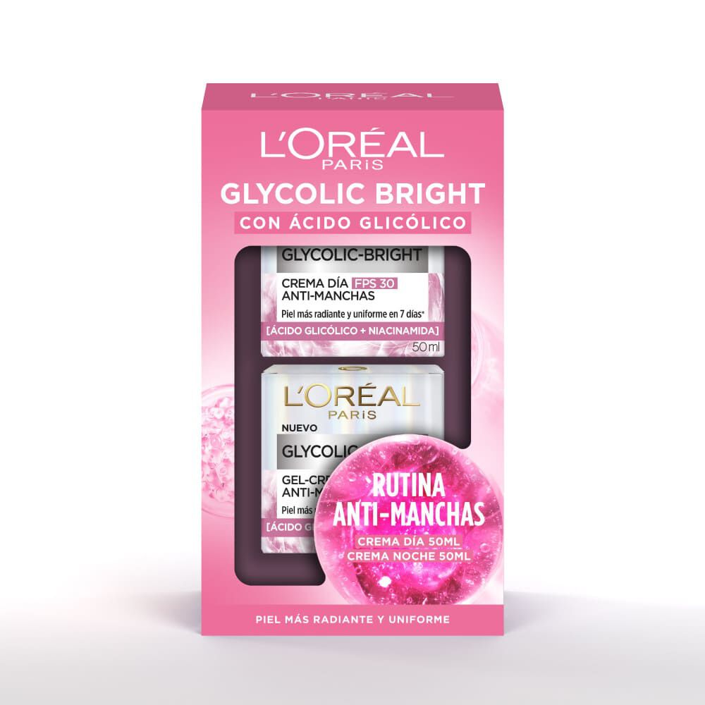 Rutina-Anti-Manchas-Glycolic-Bright:-Crema-De-D&iacute;a-Fps30-Y-Crema-Gel-De-Noche-imagen-1