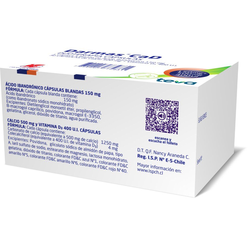 Darmas-CaD-Ácido-Ibandrónico-150-mg-Carbonato-de-calcio-500mg-30-Cápsulas-Vitamina-D3-400-U.I-imagen-2