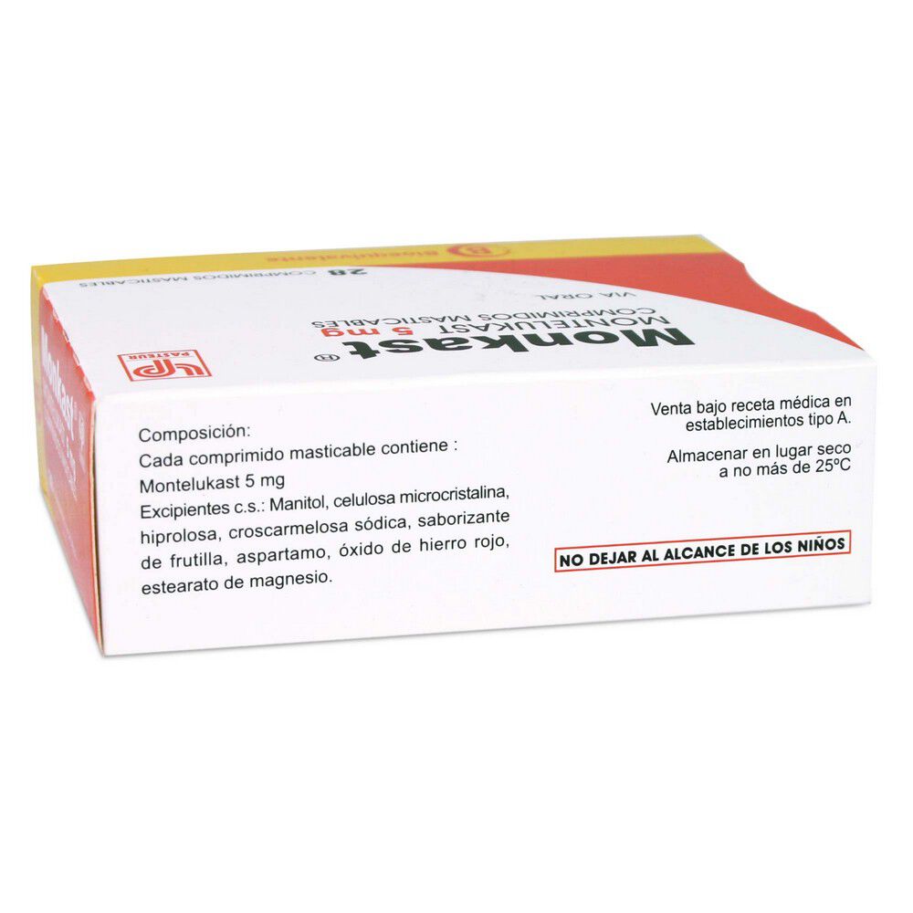 Monkast-Montelukast-5-mg-28-Comprimidos-Masticables-imagen-2