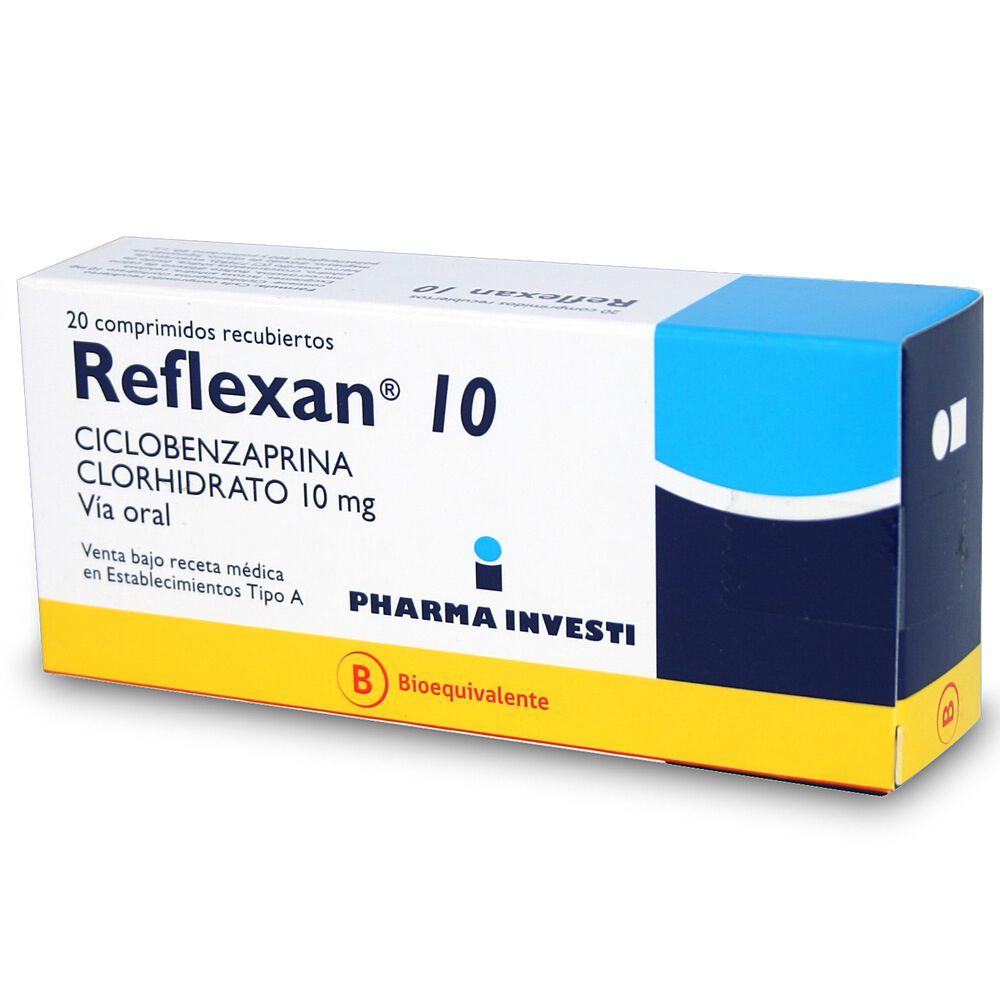 Reflexan-Ciclobenzaprina-10-mg-20-Comprimidos-Ranurado-imagen-1