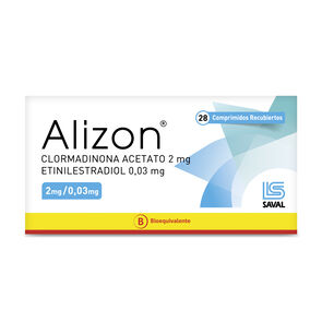 Alizon-Clormadinona-Acetato-2-mg-Etinilestradiol-0,03-mg-28-Comprimidos-Recubiertos-imagen