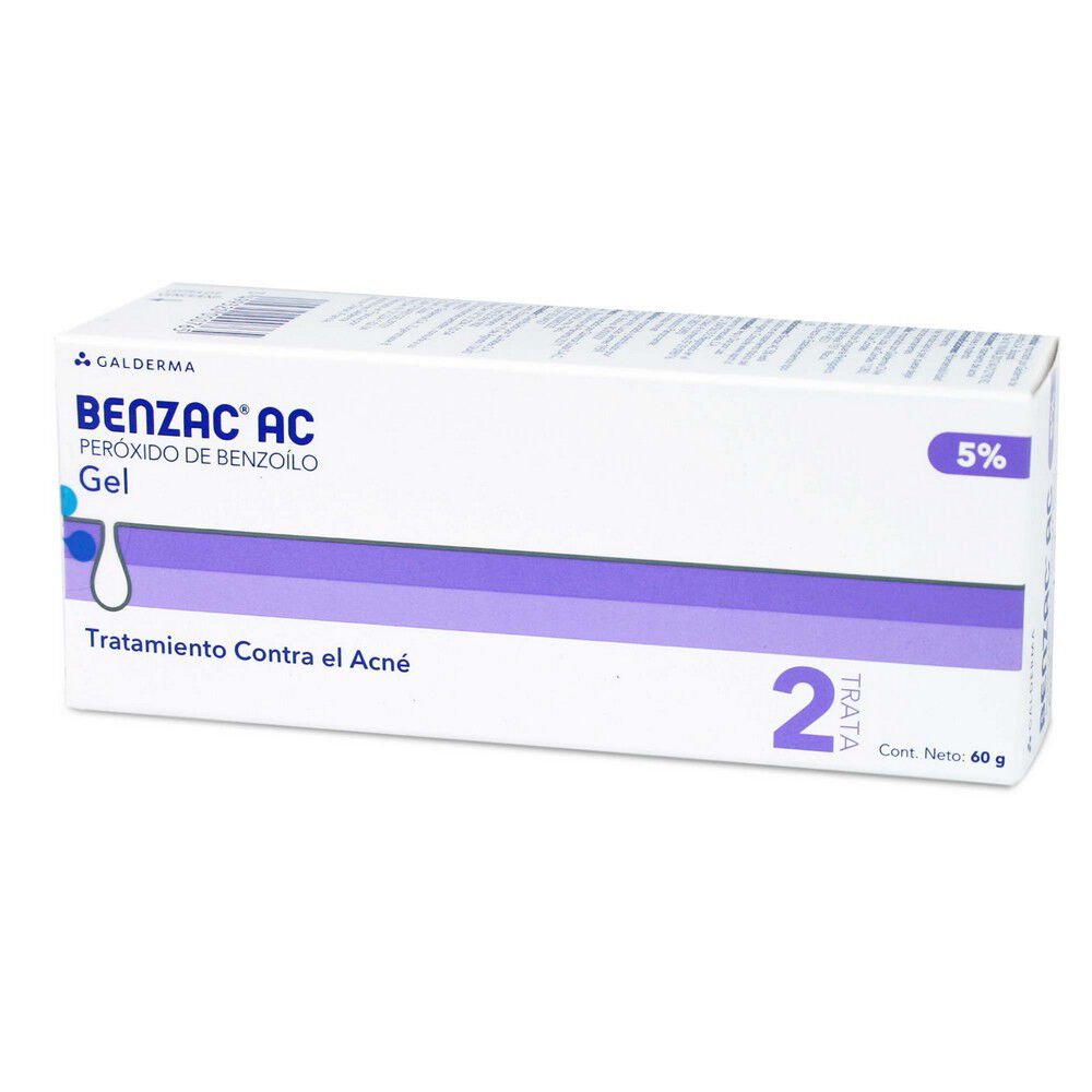 Benzac Ac Peroxido De Benzoilo 5 Gel Tópico 60 Gr
