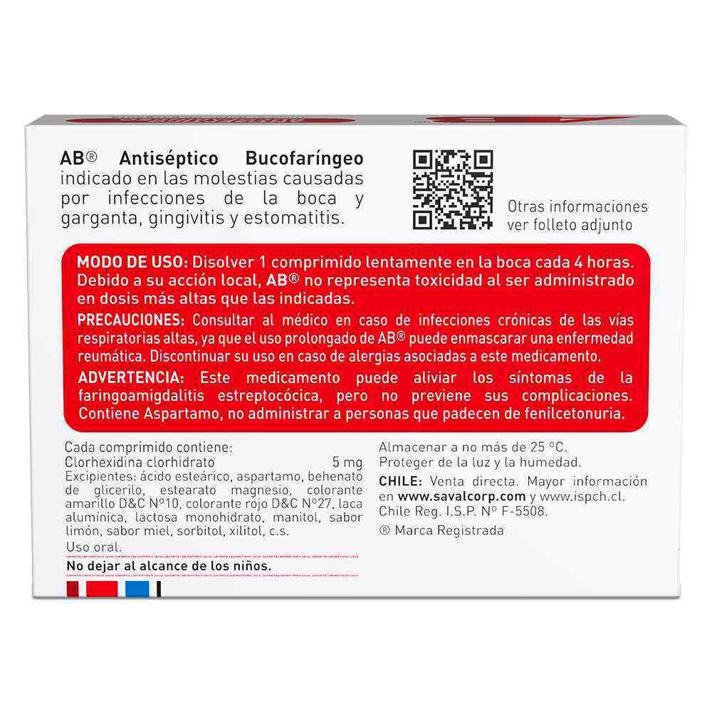 AB-Clorhexidina-5-mg-12-Comprimidos-Masticable-Sabor-Miel-/-Lim&oacute;n-imagen-2