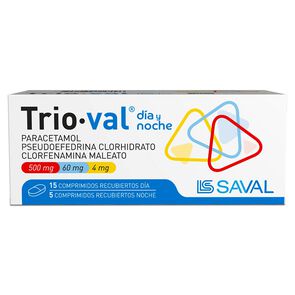 Trio-Val-Día/Noche-Pseudoefedrina-60-mg-20-Comprimidos-imagen