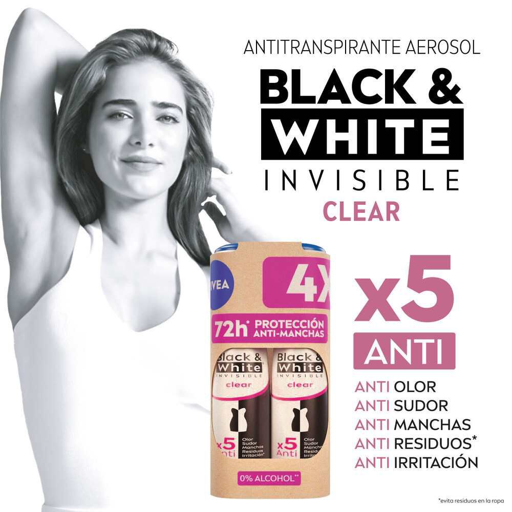 Pack-4-Antitranspirantes-Black&White-Clear-48Hrs-150-mL-imagen-4