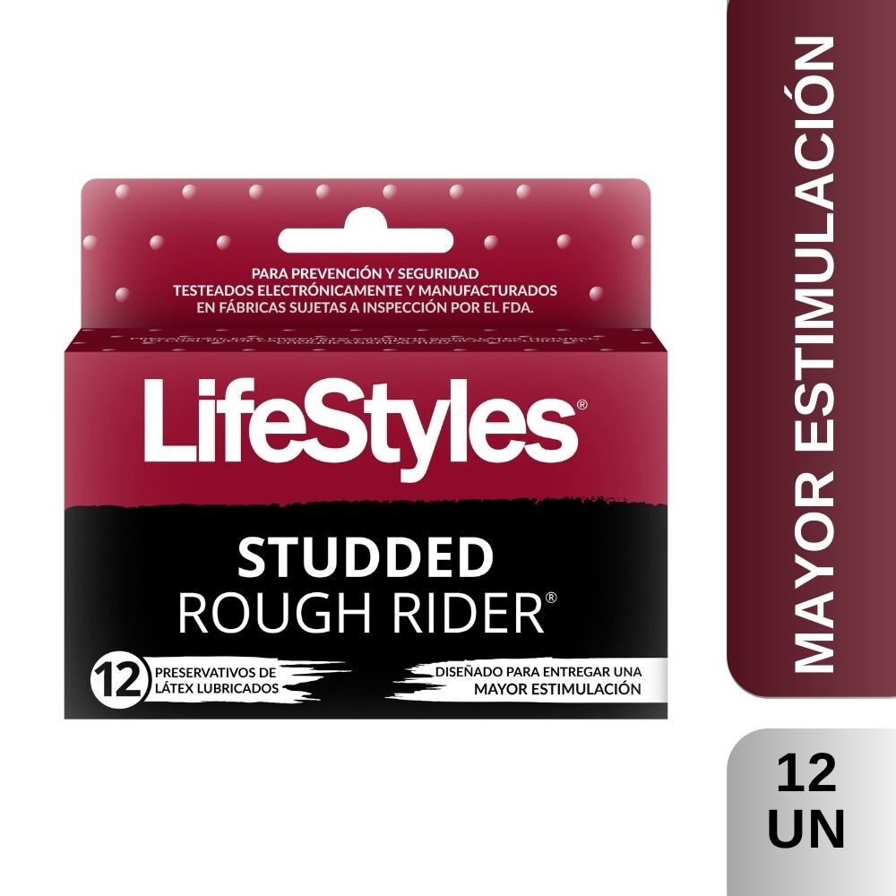 LifeStyles-Studded-Rough-Rider-12-Preservativos-Lubricados-imagen-1