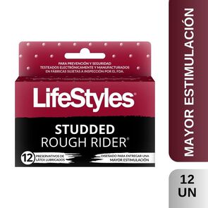 LifeStyles-Studded-Rough-Rider-12-Preservativos-Lubricados-imagen