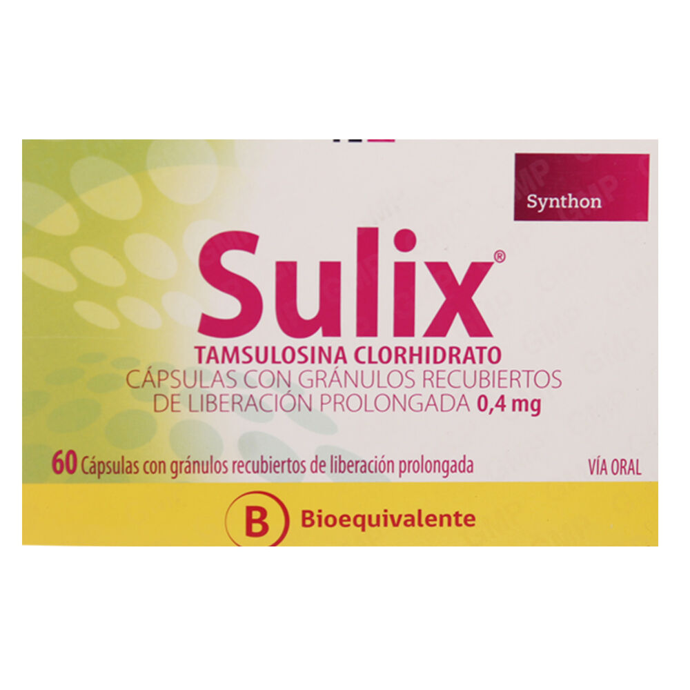 Sulix-Tamsulosina-0,4-mg-60-Cápsulas-Liberacion-Prolongada-imagen