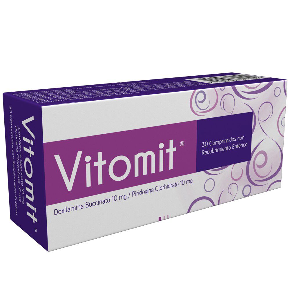 Vitomit-Doxilamina/Piridoxina-Clorhidrato-B6-10-mg-30-Comprimidos-imagen