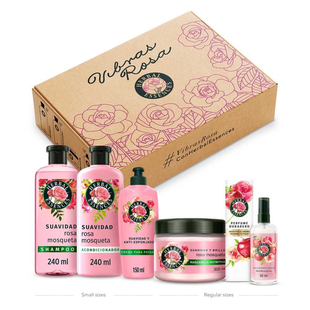 Kit-Exclusivo-Shampoo-+-Acondicionador-+-Crema-Para-Peinar-+-Mascarilla-Nutritiva-+-Perfume-Capilar-Rosa-Mosqueta-imagen-1