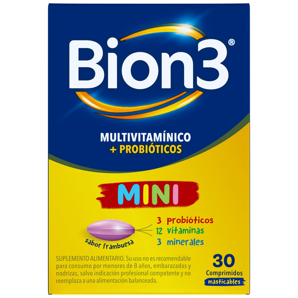 Bion-3-Mini-Cultivos-Probioticos-Vitaminas-300-mcg-30-Comprimidos-imagen