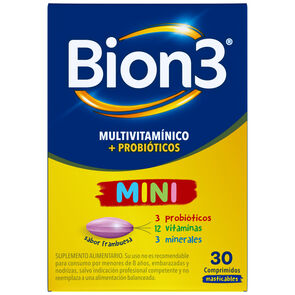 Bion-3-Mini-Cultivos-Probioticos-Vitaminas-300-mcg-30-Comprimidos-imagen
