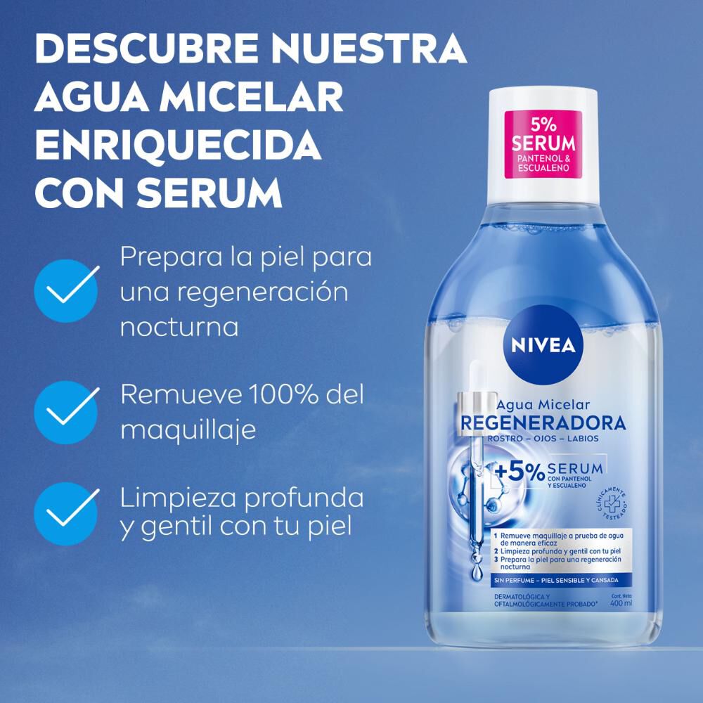 Agua-Micelar-Regeneradora-+5%-Serum-Rostro-Ojos-Labios--P/Sensible-400Ml-imagen-3