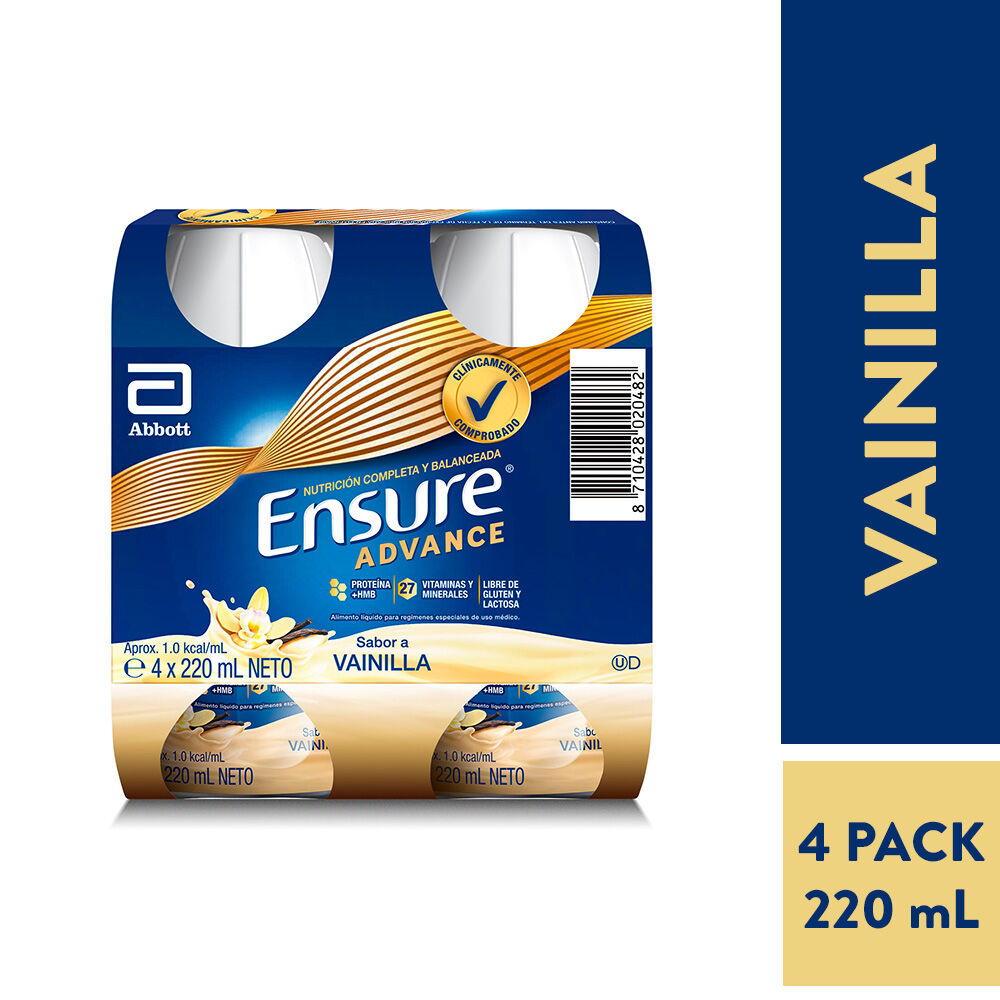 Advance Alimento Líquido Vainilla Pack de 4 Unidades