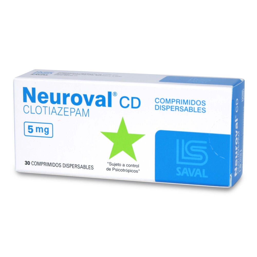 Neuroval-CD-Clotiazepam-5-mg-30-Comprimidos-Dispersable-imagen-1
