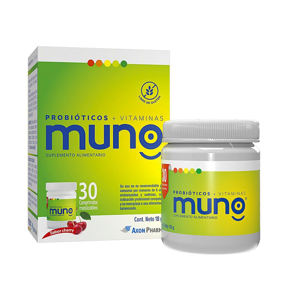 Muno-Probioticos-+-Vitaminas-30-Comprimidos-Masticables-imagen-1