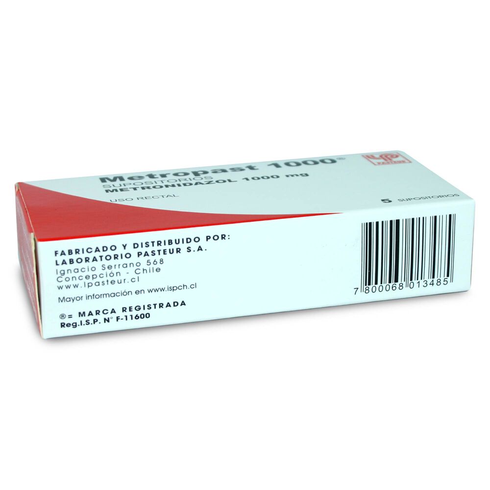 Metropast-1000-Supositorios-Metronidazol-1000-mg-5-Supositorios-imagen-2