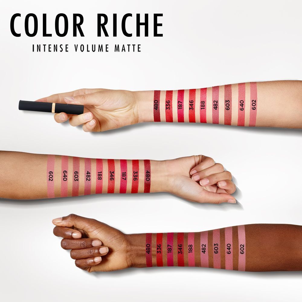 Labial-Color-Riche-Intense-Volume-Matte-346-Rouge-Determin-imagen-5