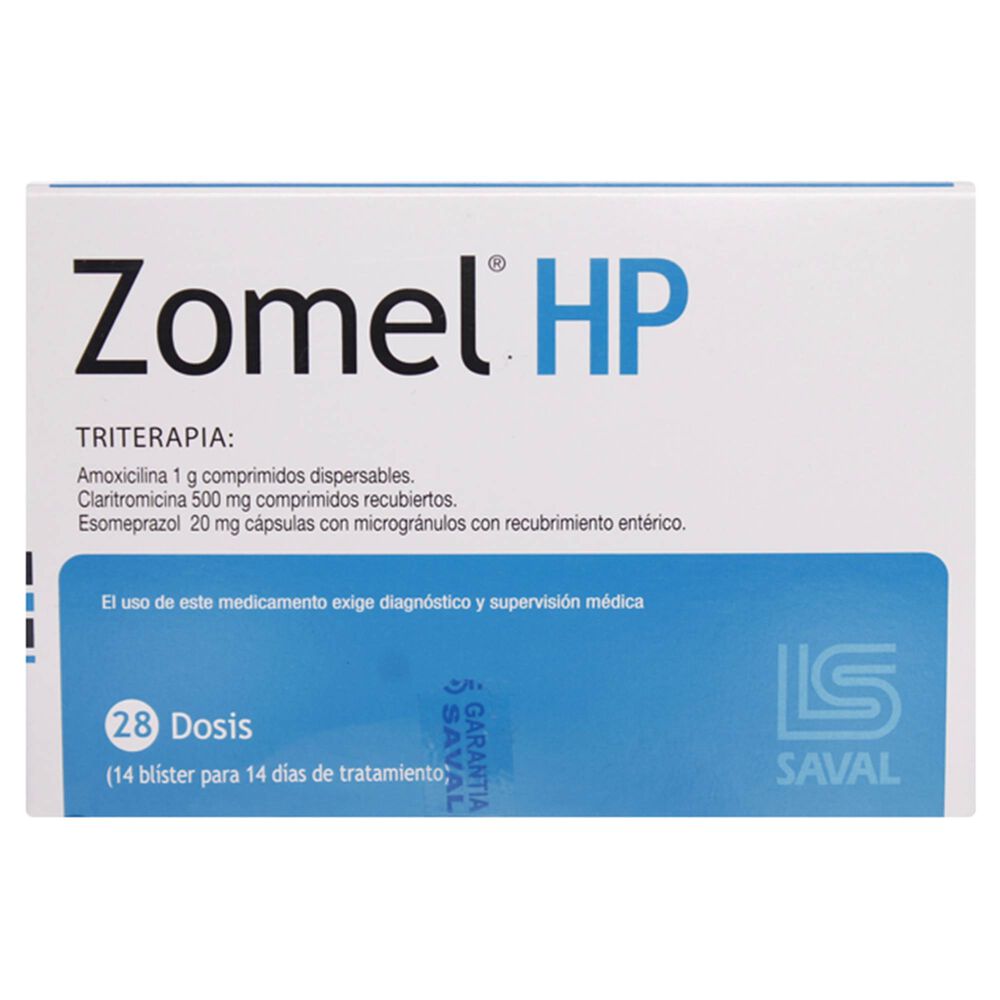 Zomel-HP-Triterapia-Amoxicilina-1-GR-Comprimido-28-Dosis-imagen