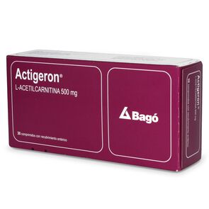 Actigeron-L-Acetilcarnitina-500-mg-30-Comprimidos-Recubierto-imagen