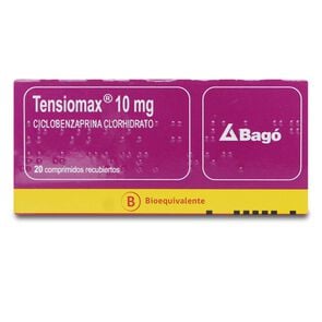 Tensiomax-Ciclobenzaprina-10-mg-20-Comprimidos-Recubierto-imagen