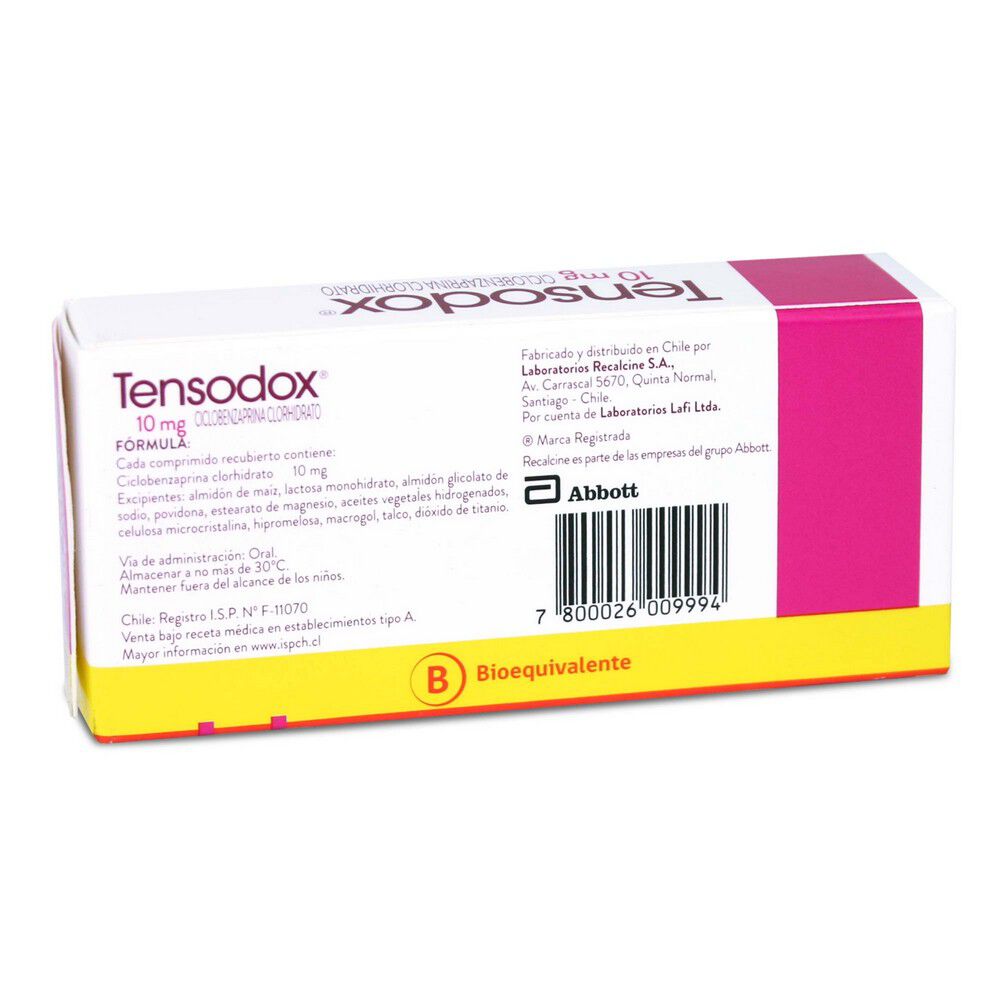 Tensodox-Ciclobenzaprina-10-mg-10-Comprimidos-imagen-2