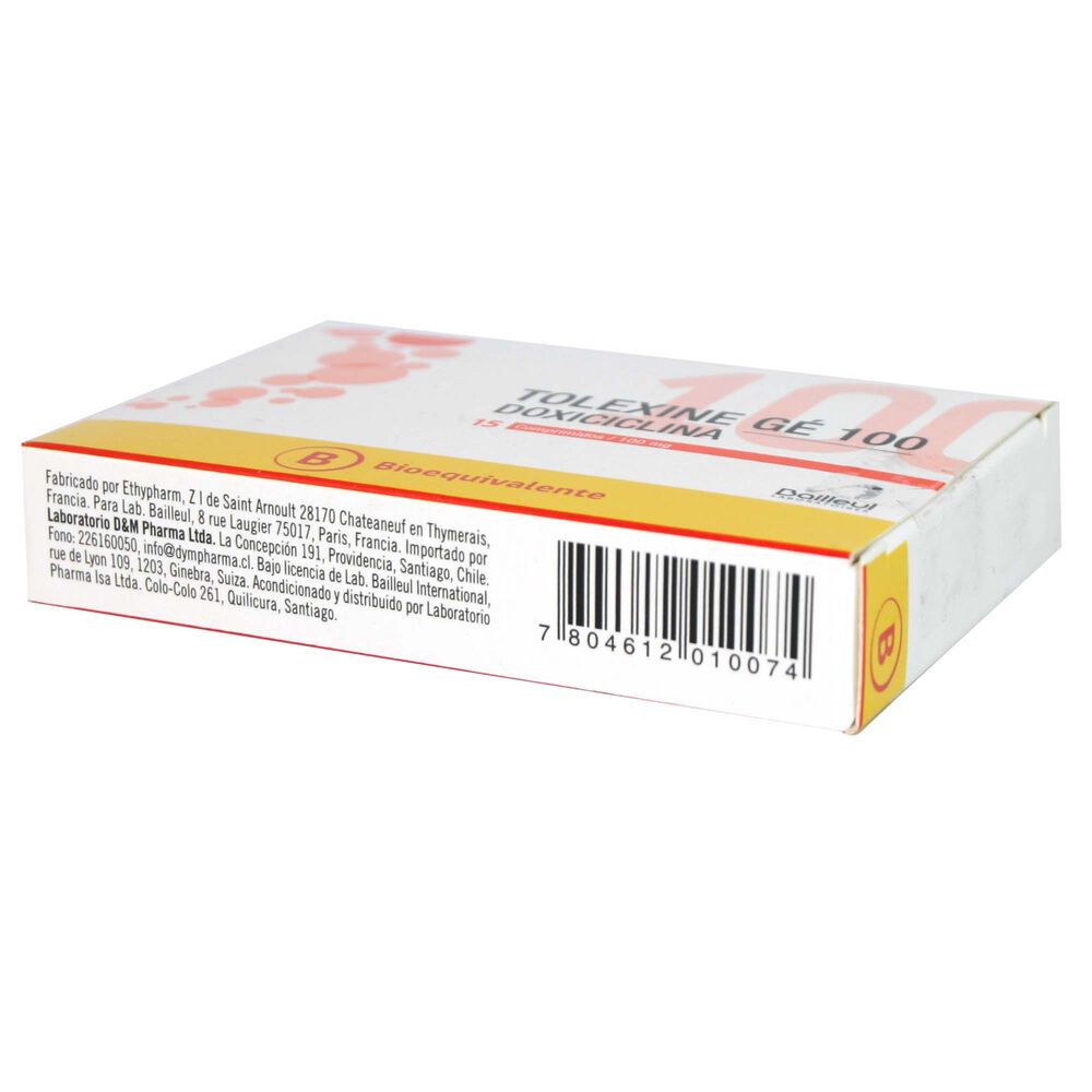 Tolexine-Doxiciclina-100-mg-15-Comprimidos-imagen-2