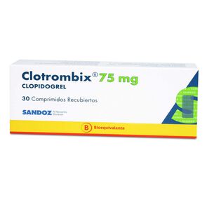 Clotrombix-Clopidogrel-75-mg-30-Comprimidos-Recubiertos-imagen