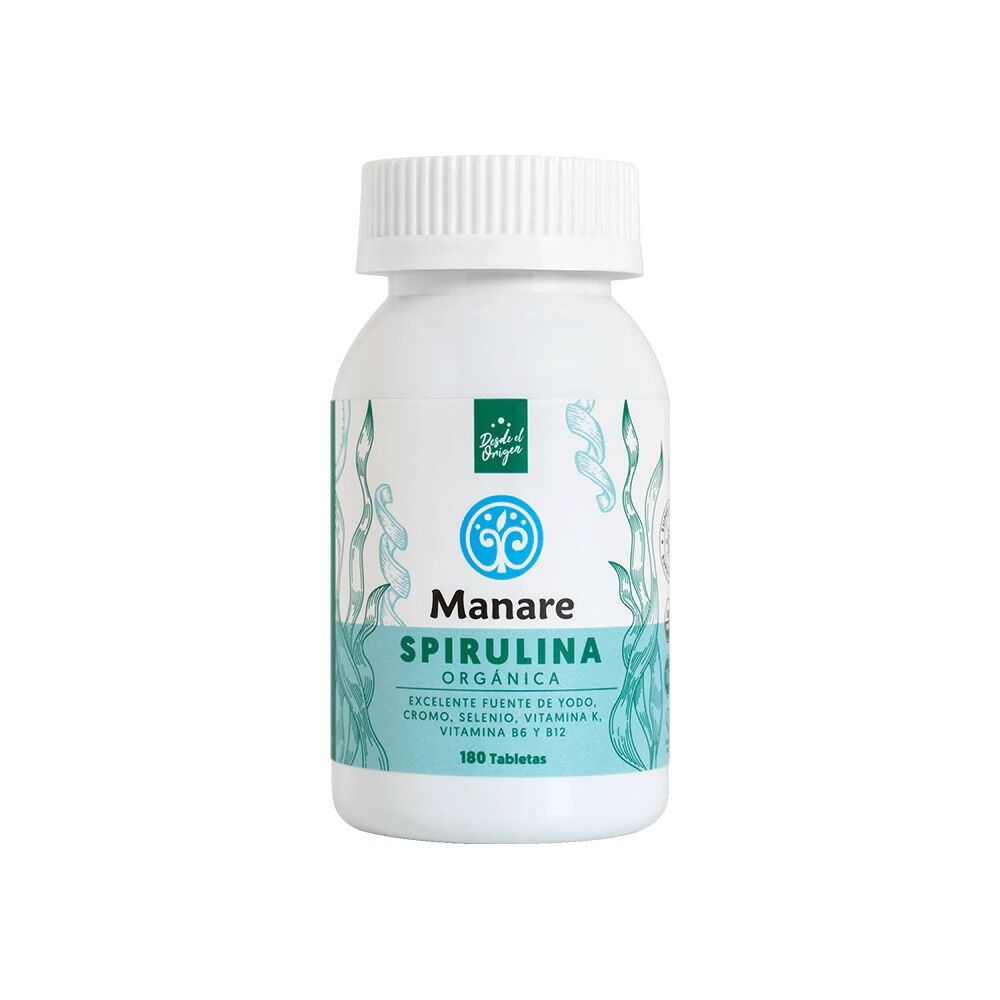 Manare-Spirulina-Orgnánica-180-Tabletas-imagen
