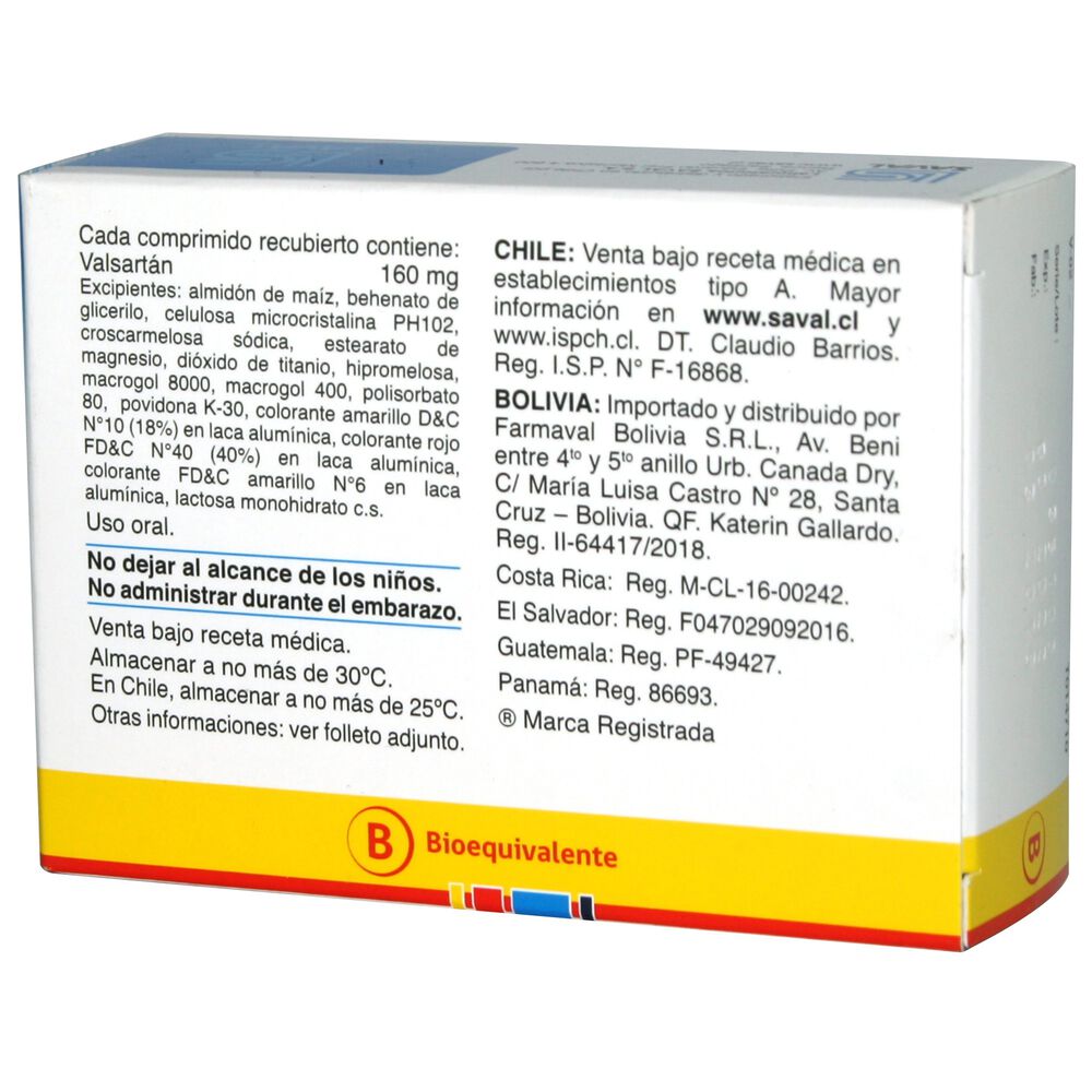 Valax-Valsartan-160-mg-30-Comprimidos-Recubiertos-imagen-2