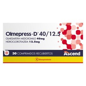 Olmepress-D-40/12,5-Olmesartán-40-mg-Hidroclorotiazida-12,5-mg-30-Comprimidos-Recubiertos-imagen