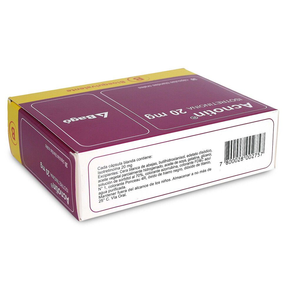 Acnotin-Isotretinoina-20-mg-30-Cápsulas-Blandas-imagen-2