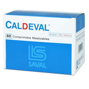 Caldeval-Calcio-500-mg-Vitamina-D3-400-UI-60-Comprimidos-Masticables-imagen