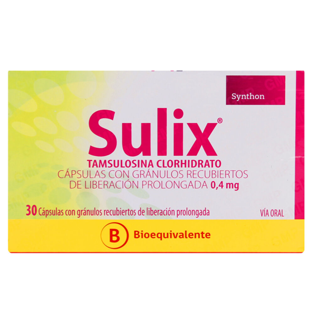 Sulix-Tamsulosina-0,4-mg-30-Cápsulas-Liberación-Prolongada-imagen
