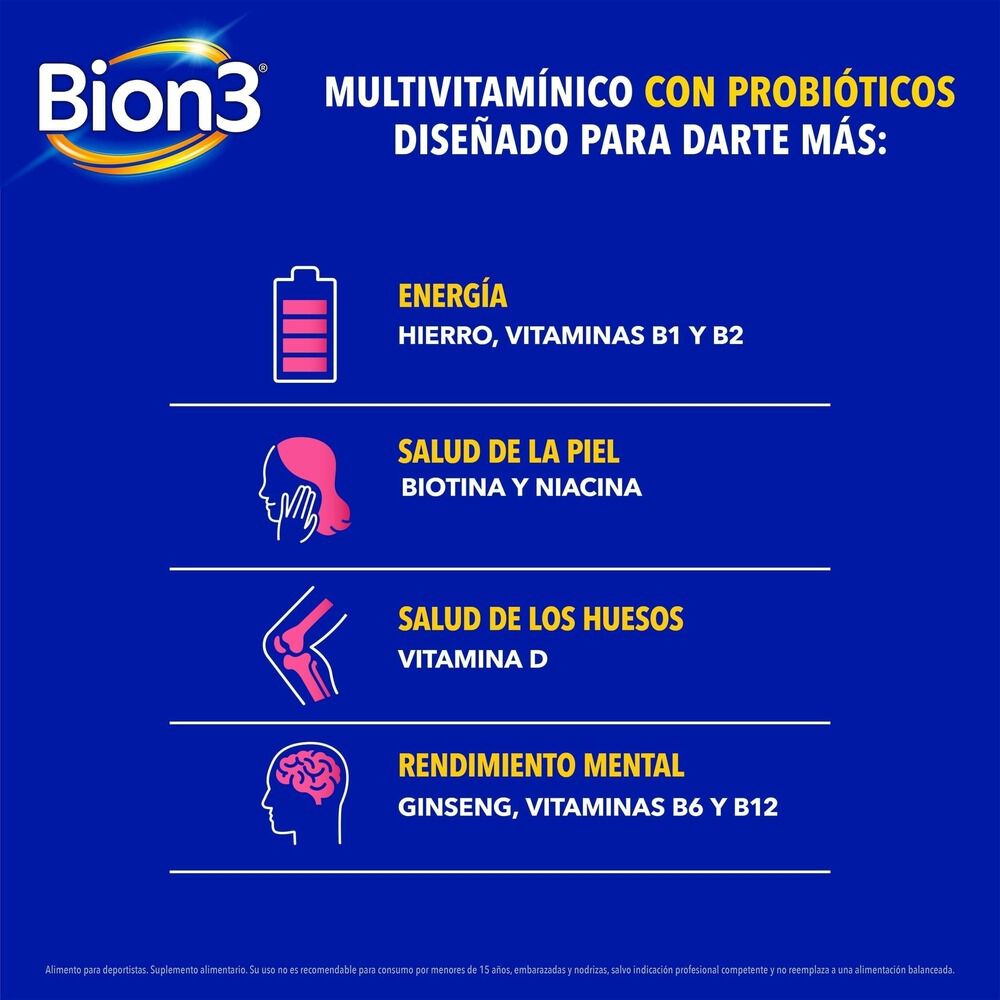 Bion3-Mujer-Multivitamínico-con-Probióticos-30-Comprimidos-imagen-5