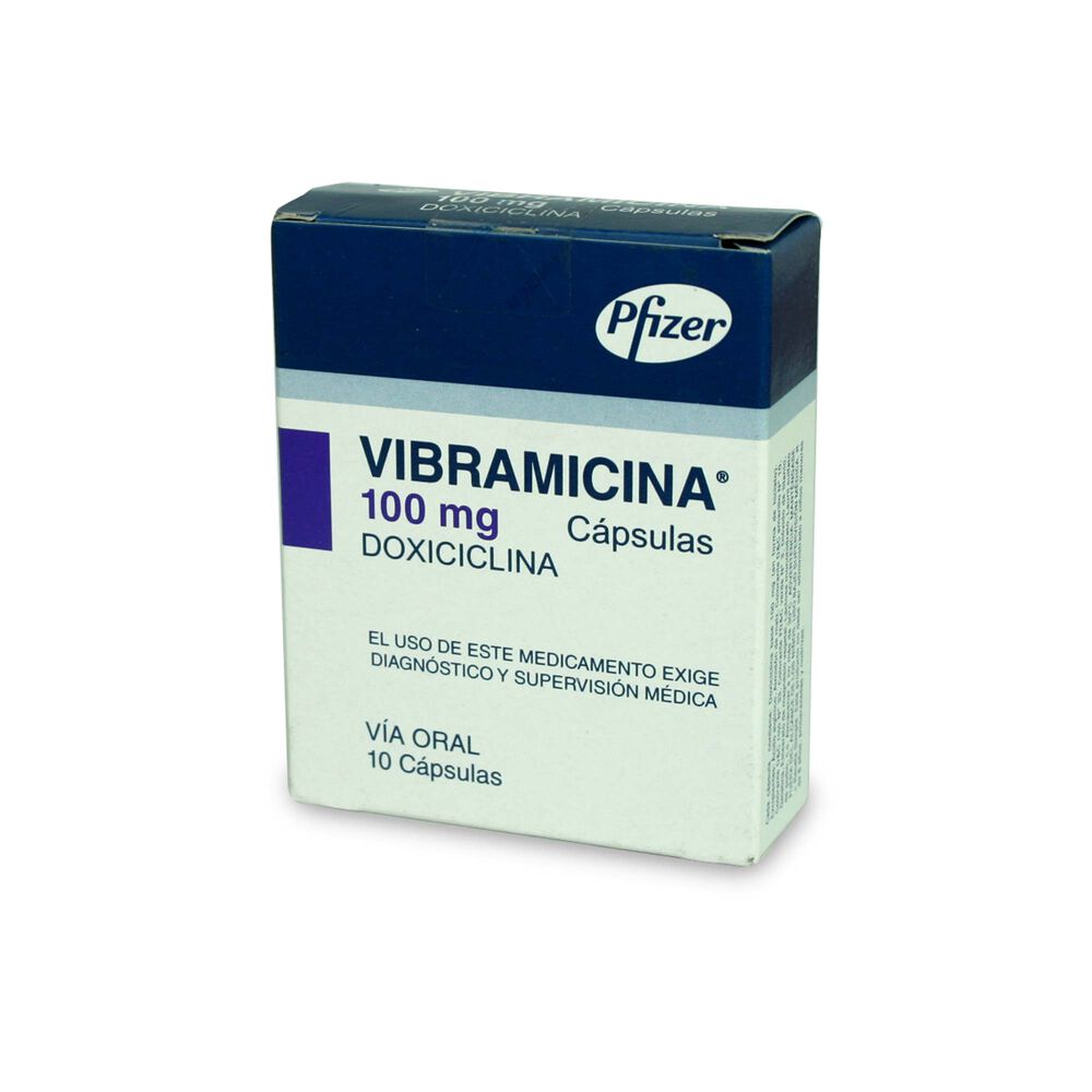 Vibramicina-Doxiciclina-100-mg-10-Cápsulas-imagen-1