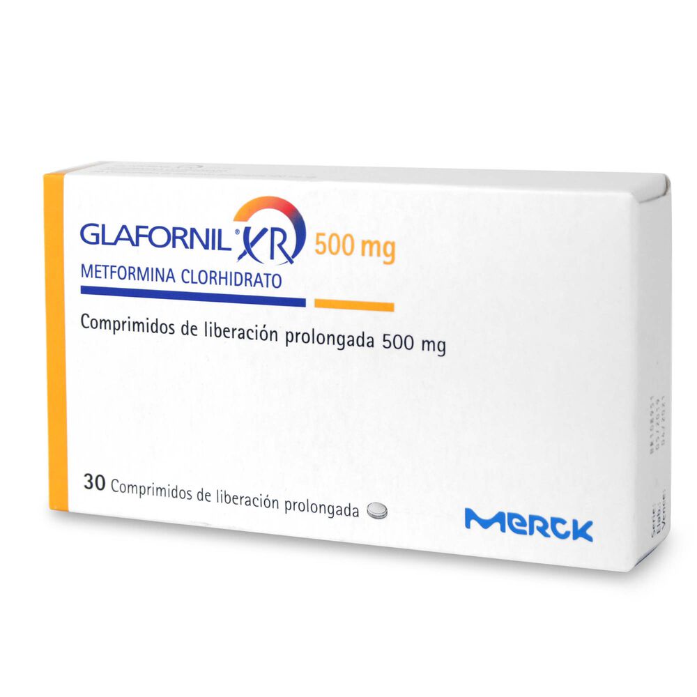 Glafornil-XR-Metformina-500-mg-30-Comprimidos-Liberacion-Prolongada-imagen-1