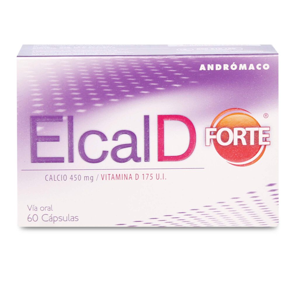 Elcal-D-Forte-Calcio-450-mg-Vitamina-D-175-UI-60-Cápsulas-imagen