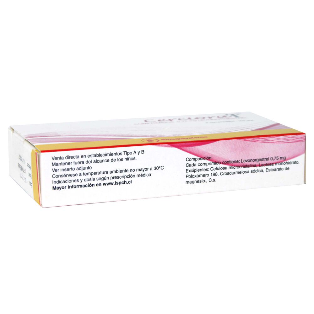 Cerciora-T-Levonorgestrel-0,75-mg-2-Comprimidos-imagen-2