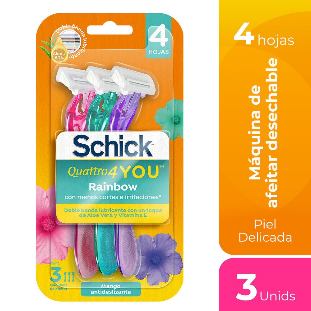 Maquinas-De-Afeitar-4-Hojas-Mango-Antideslizante-X3-Unidades-imagen-1