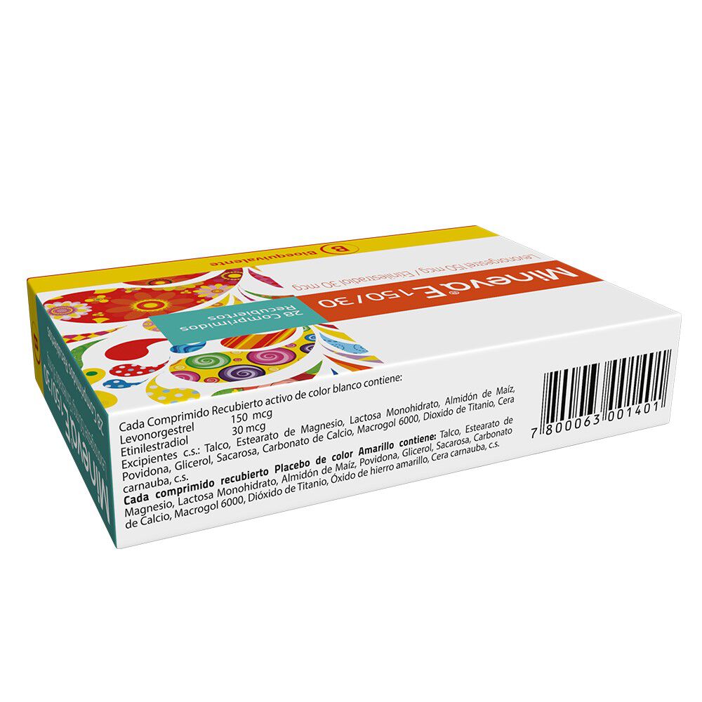 Mineva-E-150/30-Levonorgestrel-150-mcg-Etinilestradiol-30-mcg-28-Comprimidos-imagen-2
