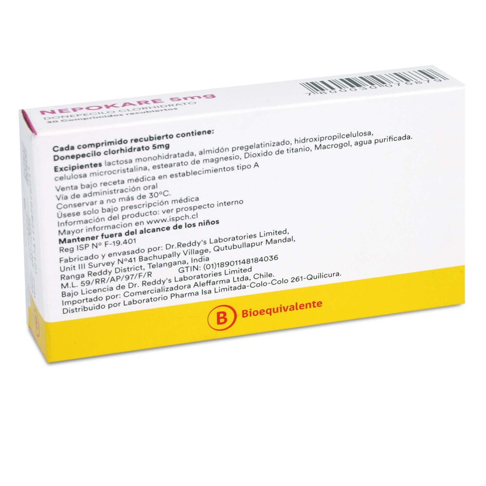 Nepokare-Donepecilo-Clorhidrato-5-mg-30-Comprimidos-imagen-3