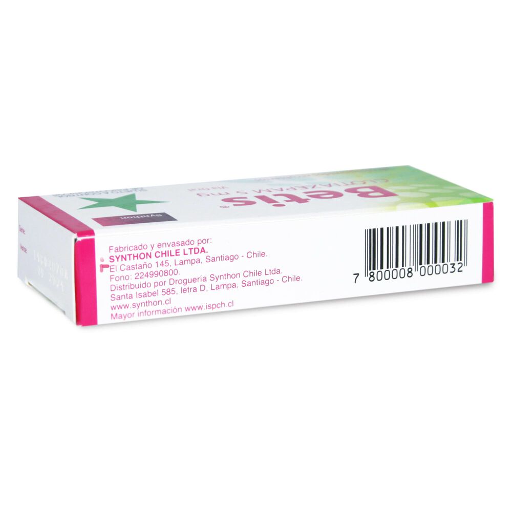 Betis-Clotiazepam-5-mg-30-Comprimidos-Recubierto-imagen-3