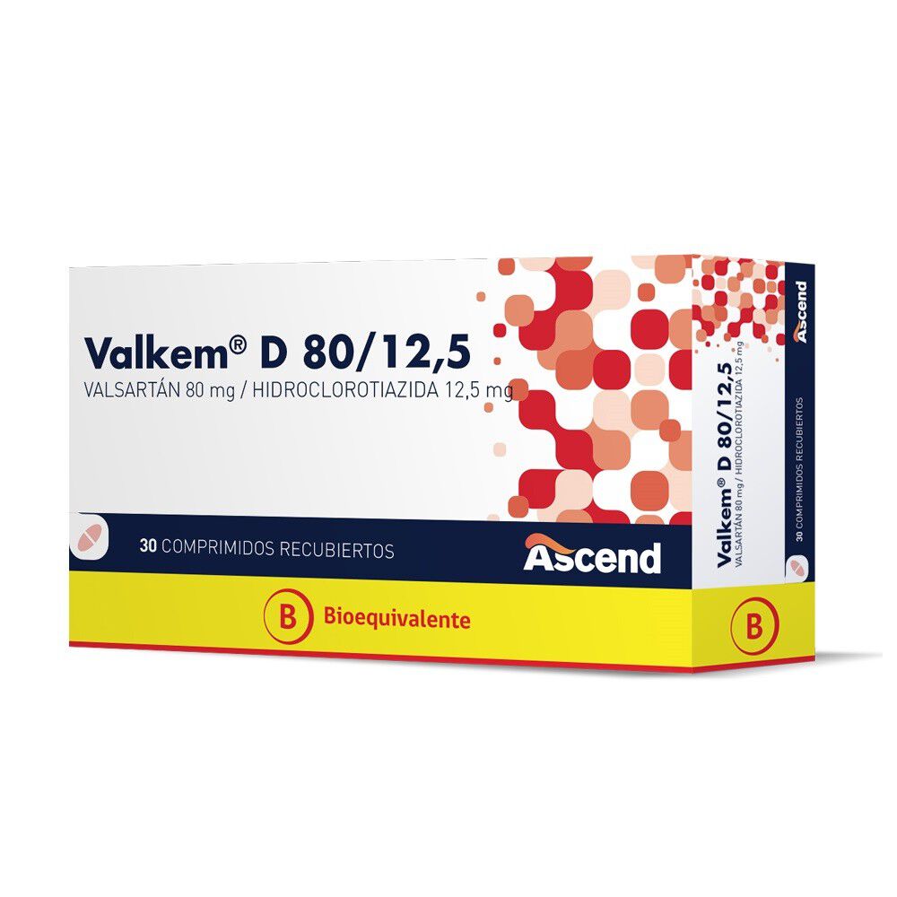 Valkem-D-Valsartán-80-mg-Hidroclorotiazida-12,5-mg-30-Comprimidos-Recubiertos-imagen-1