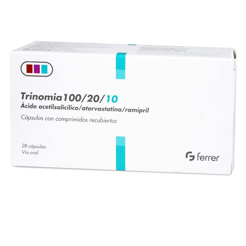 Trinomia-100/20/10-Acido-Acetilsalicilico-100-mg-28-Cápsulas-imagen-1