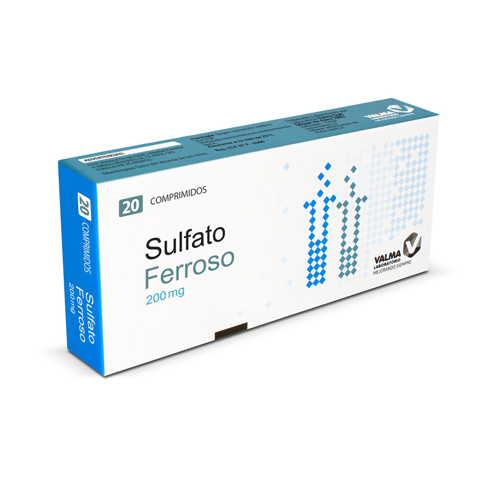 Sulfato-Sulfato-Ferroso-200-mg-20-Comprimidos-imagen