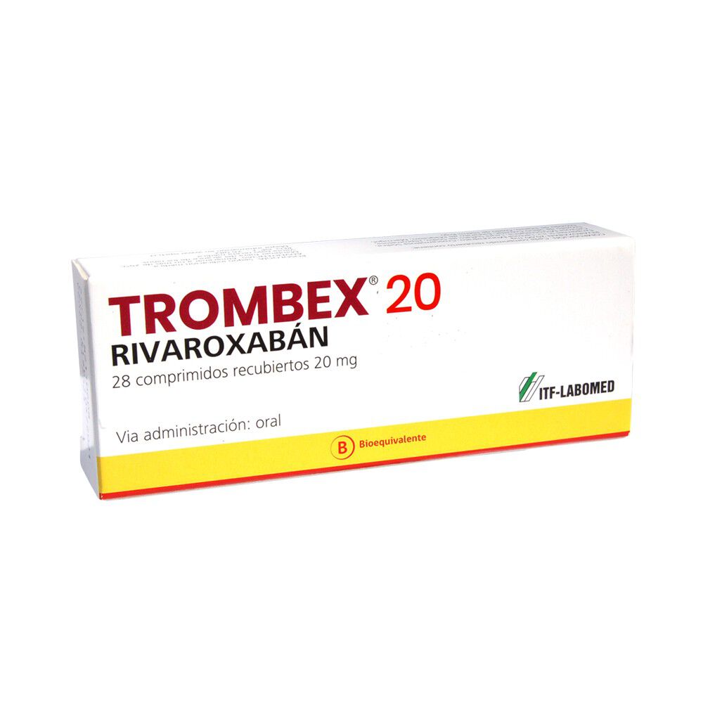 Trombex-20-Rivaroxabán-20-mg-28-Comprimidos-Recubiertos-imagen-1