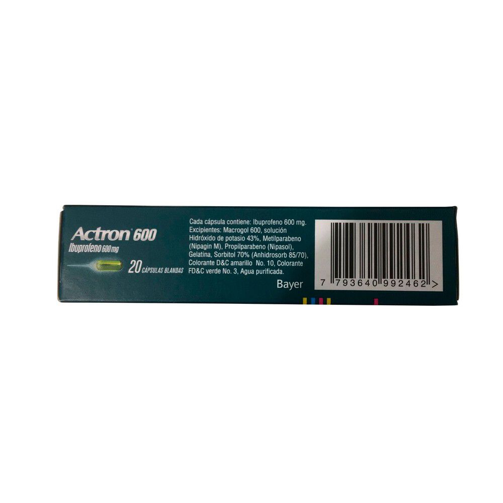 Actron-600-Ibuprofeno-600-mg-20-Cápsulas-Blandas-imagen-2