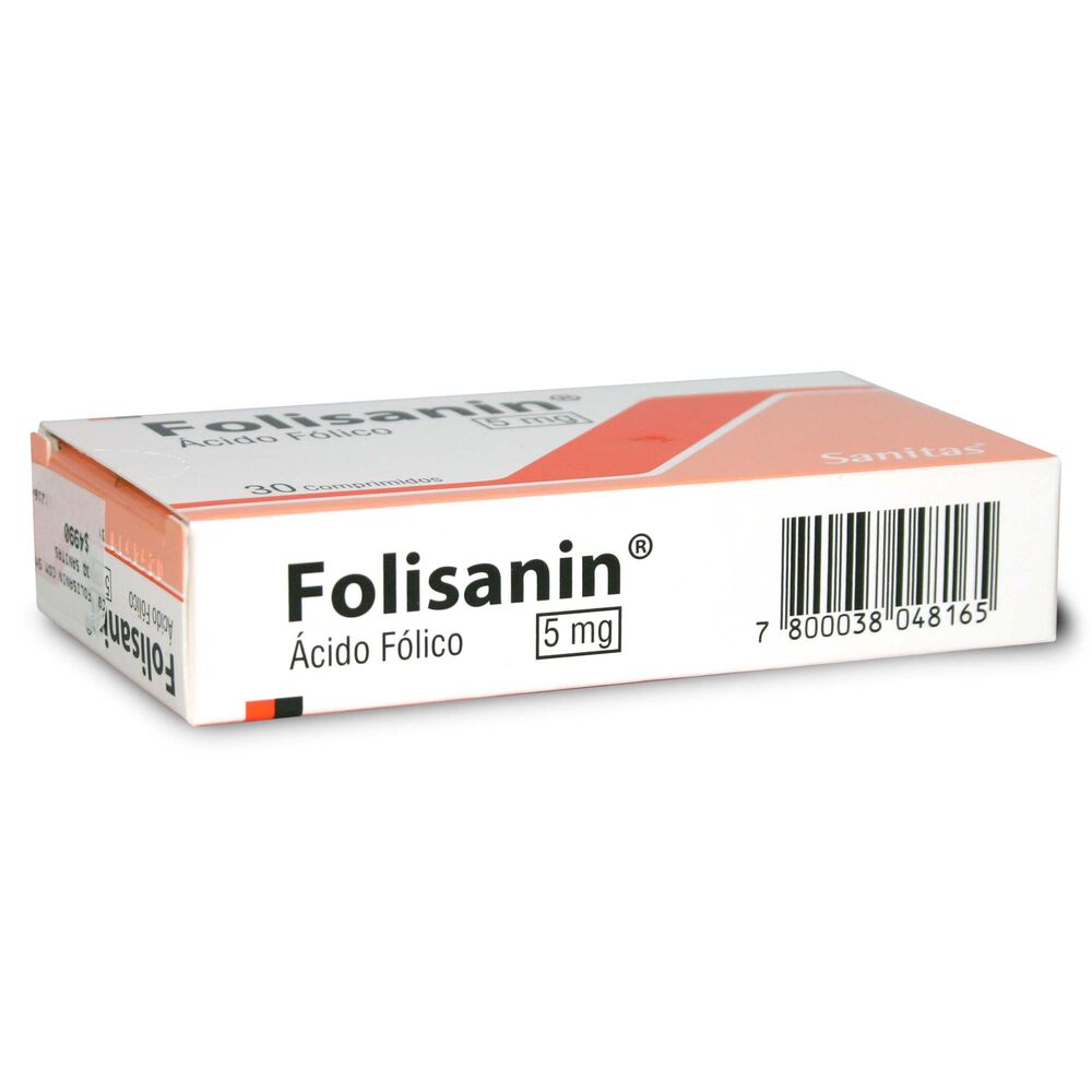 Folisanin-Acido-Folico-5-mg-30-Comprimidos-imagen-3